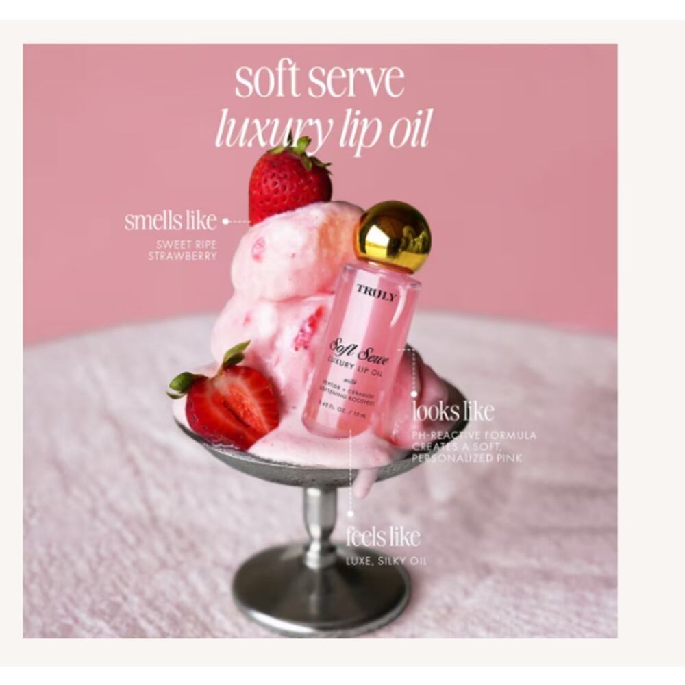Truly Soft Serve Luxury Lip Oil with Peptide + Ceremide Softening Boosters-NEW - Picture 2 of 6
